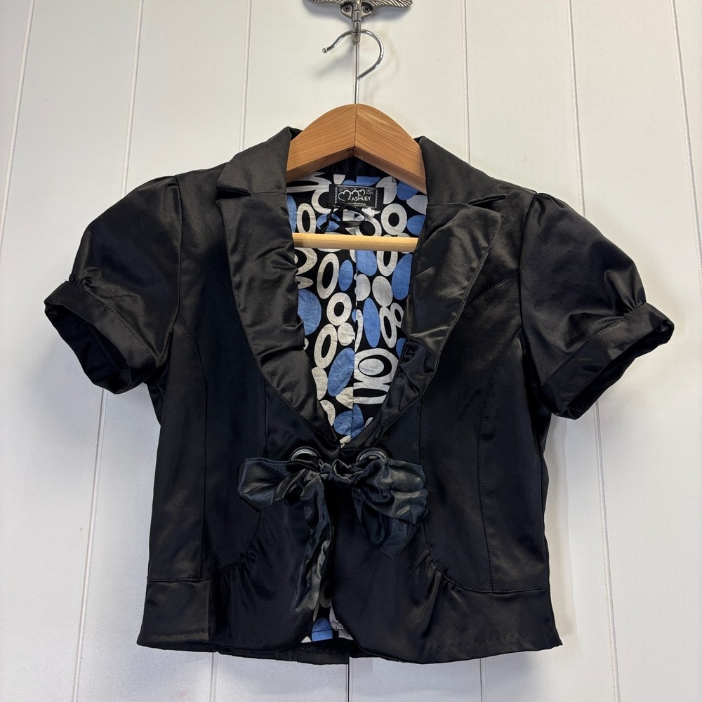 Y2K Ashley 26 International Women Fairy Grunge Gothic Cropped Jacket Size S Vamp